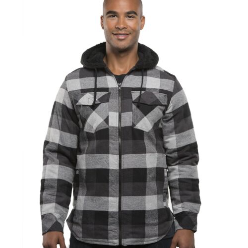 Men's Hooded Flannel Jacket Thumbnail