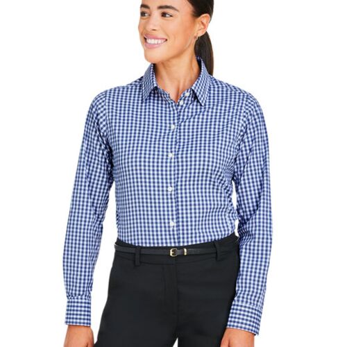 CrownLux Performance® Ladies' Gingham Shirt Thumbnail