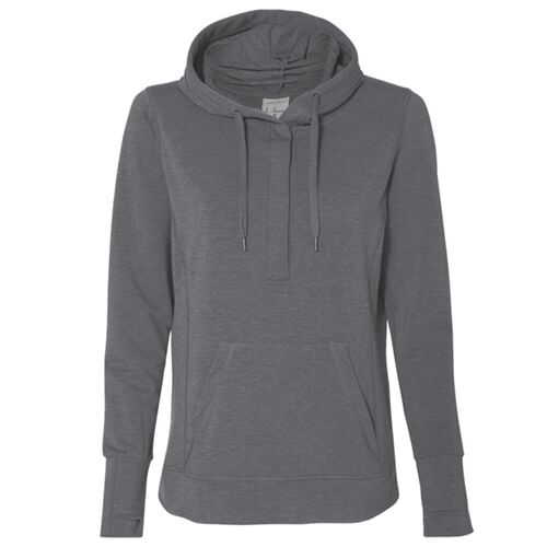 Ladies' Omega Stretch Snap-Placket Hooded Sweatshirt Thumbnail