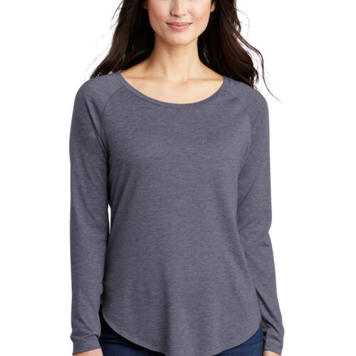 Women's PosiCharge ® Long Sleeve Tri Blend Wicking Scoop Neck Raglan Tee Thumbnail