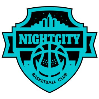 Night city Basketball club logo template Thumbnail