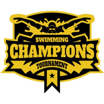 Champions Swimming Tournament logo template Thumbnail