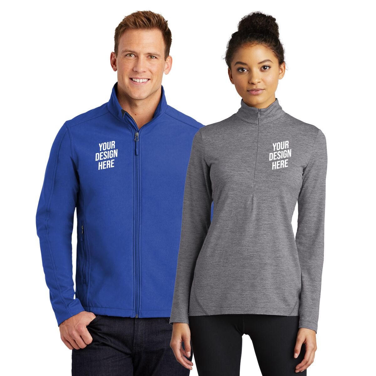 custom embroidered jackets, branded outerwear, insulated logo coats, softshell company jackets, weather-resistant team jackets, screen printed work jackets